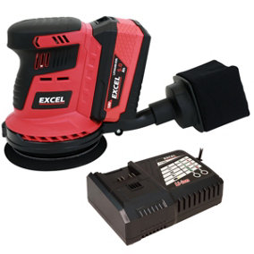 Excel 18V 125mm Rotary Sander with 1 x 5.0Ah Battery & Charger