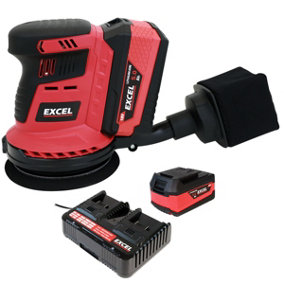 Excel 18V 125mm Rotary Sander with 2 x 5.0Ah Battery & Charger