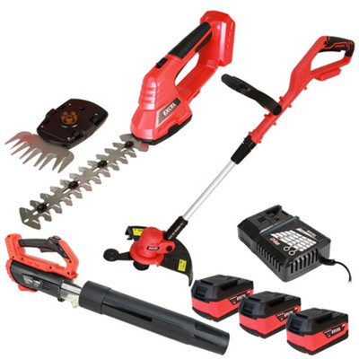 Excel 18V 3 Piece Garden Power Tools with 3 x 5.0Ah Battery & Charger ...