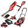 Excel 18V 3 Piece Garden Power Tools with 3 x 5.0Ah Battery & Charger EXL15001