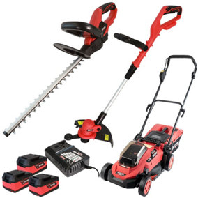 Excel 18V 3 Piece Garden Power Tools with 3 x 5.0Ah Battery & Charger EXL15002