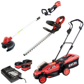 Excel 18V 3 Piece Garden Power Tools with 3 x 5.0Ah Battery & Charger EXL15005