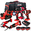 Excel 18V 6 Piece Power Tool Kit with 3 x 5.0Ah Batteries & Charger EXL8952