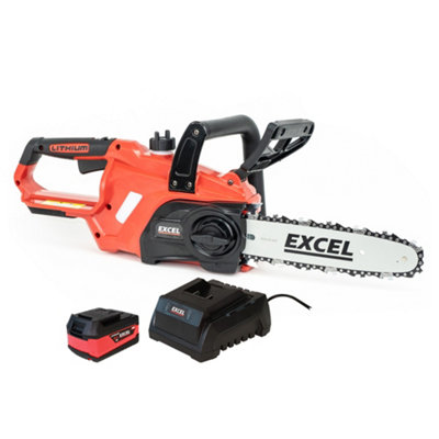 Excel 18V Chainsaw Wood Cutter 245mm with 1 x 5.0Ah Battery & Charger