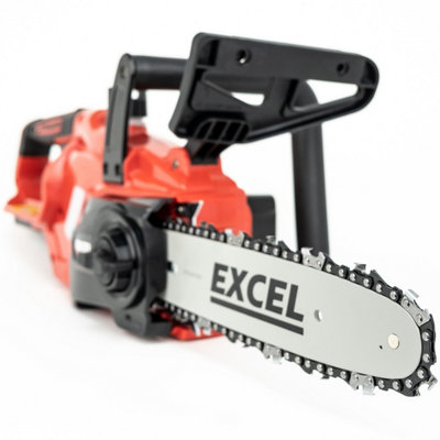 Excel 18V Chainsaw Wood Cutter 245mm with 2 x 5.0Ah Battery & Charger