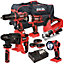 Excel 18V Cordless 5 Piece Tool Kit with 3 x 2.0Ah Batteries & Charger EXL5229
