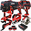 Excel 18V Cordless 7 Piece Tool Kit with 3 x 5.0Ah Batteries & Charger in Bag EXL5046