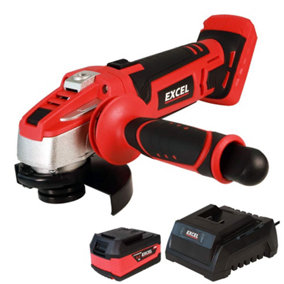 Excel 18V Cordless Angle Grinder 115mm with 1 x 5.0Ah Battery & Charger EXL555B