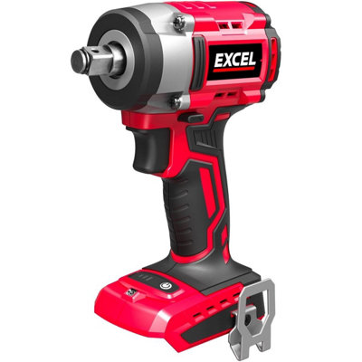 Excel 18V Cordless Brushless 1/2'' Impact Wrench with 1 x 2.0Ah Battery & Charger
