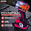 Excel 18V Cordless Brushless 1/2'' Impact Wrench with 2 x 5.0Ah Battery Charger & Bag