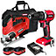 Excel 18V Cordless Combi Drill + Jigsaw with 2 x 5.0Ah Batteries & Smart Charger in Bag EXL5050