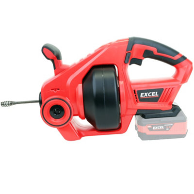 Excel 18V Cordless Drain Cleaner with 2 x 5.0Ah Battery & Charger