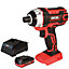 Excel 18V Cordless Impact Driver with 1 x 2.0Ah Battery & Charger EXL553B