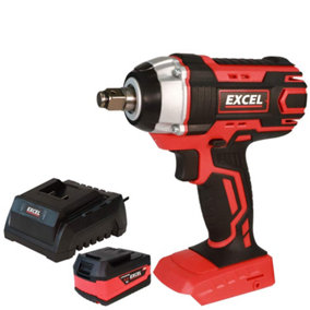 Excel 18V Cordless Impact Wrench 1/2" with 1 x 5.0Ah Battery & Charger EXL552B