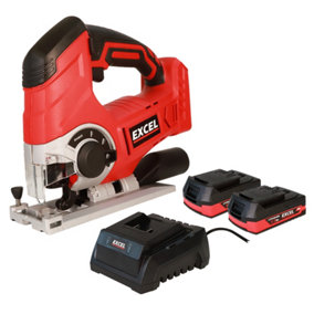 Excel 18V Cordless Jigsaw with 2 x 2.0Ah Battery & Charger