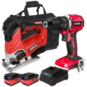 Excel 18V Cordless Twin Pack with 2 x 5.0Ah Batteries & Charger in Bag EXL5076