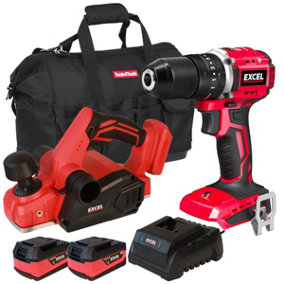 Excel 18V Cordless Twin Pack with 2 x 5.0Ah Batteries & Charger in Bag EXL5078