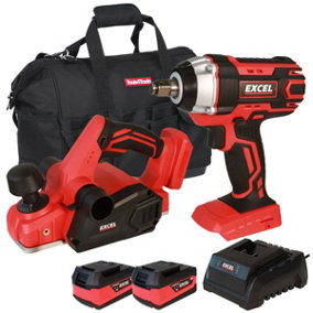 Excel 18V Cordless Twin Pack with 2 x 5.0Ah Batteries & Charger in Bag EXL5088
