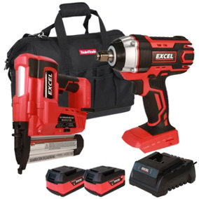 Excel 18V Cordless Twin Pack with 2 x 5.0Ah Batteries & Charger in Bag EXL5089
