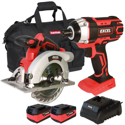 Excel 18V Cordless Twin Pack with 2 x 5.0Ah Batteries & Charger in Bag EXL5096