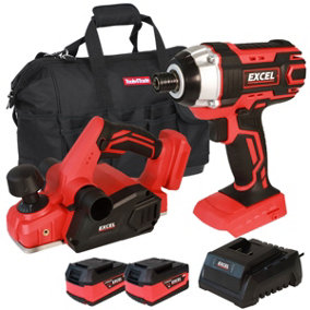 Excel 18V Cordless Twin Pack with 2 x 5.0Ah Batteries & Charger in Bag EXL5097