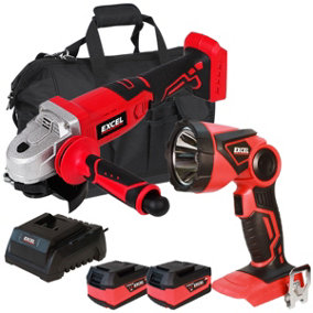 Excel 18V Cordless Twin Pack with 2 x 5.0Ah Batteries & Charger in Bag EXL5114