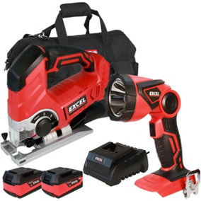 Excel 18V Cordless Twin Pack with 2 x 5.0Ah Batteries & Charger in Bag EXL5125
