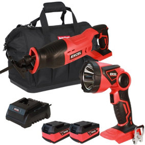 Excel 18V Cordless Twin Pack with 2 x 5.0Ah Batteries & Charger in Bag EXL5136