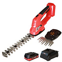 Excel 18V Hedge Trimmer & Grass Shear with 1 x 2.0Ah Battery + Fast Charger EXL5203