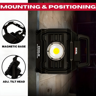 Excel 18V LED Work Light 6500 Lumens