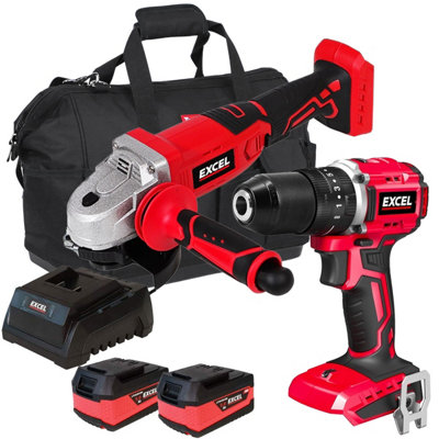Excel 18V Cordless Impact Wrench 1/2" With 1 X 5.0Ah Battery Charger Excel Bag Exl10061