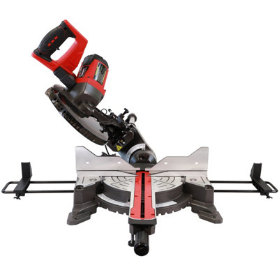 Excel 255mm Sliding Mitre Saw 2000W 240V Double Bevel with Laser Guide for Precise Wood Cutting in Joinery, DIY & Trade Use