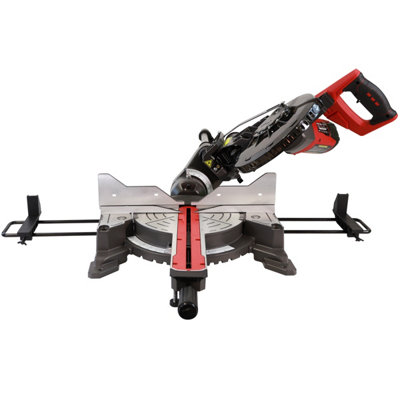 Excel 255mm Sliding Mitre Saw 2000W 240V Double Bevel with Laser Guide for Precise Wood Cutting in Joinery, DIY & Trade Use