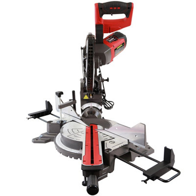 Excel 255mm Sliding Mitre Saw 2000W 240V Double Bevel with Laser Guide for Precise Wood Cutting in Joinery, DIY & Trade Use
