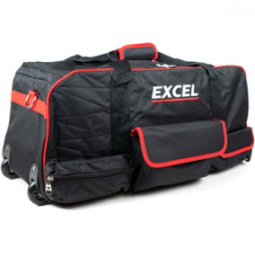 Excel 26" Heavy Duty Padded Tool Bag Red with Wheels