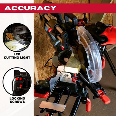 Excel 305mm Sliding Mitre Saw with LED Light & 48T Blade 240V/2000W