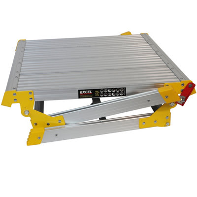 Excel 600 x 600mm Heavy Duty Multi Purpose Platform Work Bench Folding Hop Up Pack of 2