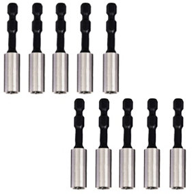 Excel 60mm Impact Rated Magnetic Bit Holder Pack of 10