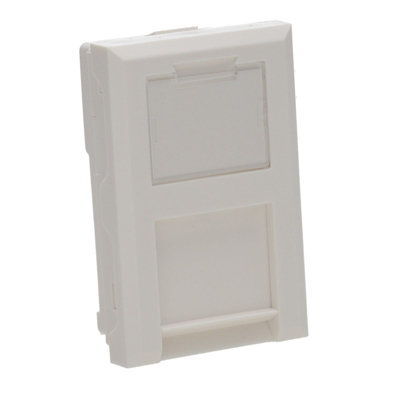 Excel 6C Flat Shutter For RJ45 LJ6C Jack Face Plates White