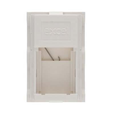 Excel 6C Flat Shutter For RJ45 LJ6C Jack Face Plates White