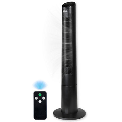 Excel Black Tower Fan 40 Inch, Oscillating Fan with Remote Control for ...
