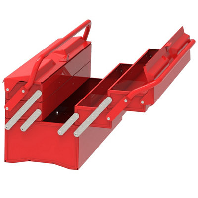 Excel Cantilever Metal Toolbox 4-Tray Heavy Duty Tool Organiser with ...
