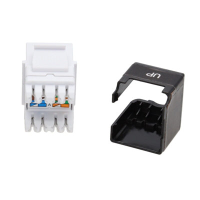 Excel Cat6A UTP Unscreened RJ45 Keystone Jack IDC Punch Down White