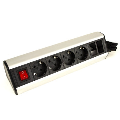 Excel Desktop Power Unit 4 x EU Schuko Sockets & 2 x 6C Module Inserts ...