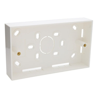 Excel Double Gang 27mm Surface Mount Back Box Trade (15 Pack)