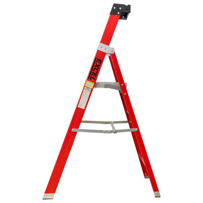 Excel Electricians Fibreglass Platform Step Ladder 4 Tread 1.57m EN131