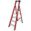 Excel Electricians Fibreglass Platform Step Ladder 5 Tread 1.81m EN131