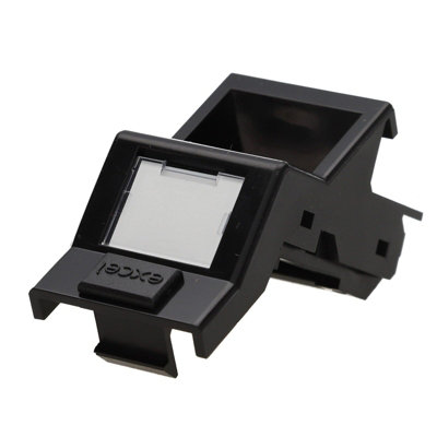 Excel Euro Mod Angled Shutter For RJ45 Keystone Jack FacePlate 25mm x ...