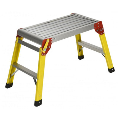Excel Fibreglass Ladder 5 Tread & Folding Hop-Up Set Heavy Duty Non ...
