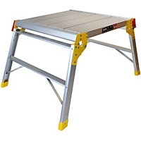 Excel Heavy Duty Aluminium Platform Work Bench Folding Hop Up Stool 600mm x 600mm